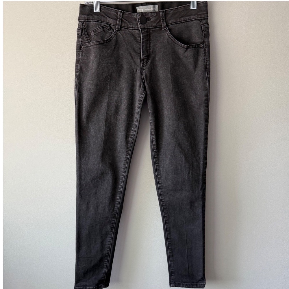 Wit & Wisdom 'Ab'Solution Skinny Jeans 6P Black Stretch Denim Petite Women